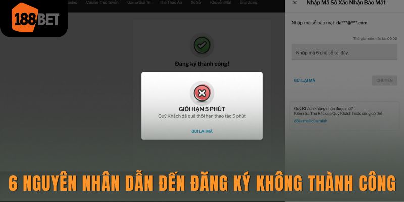 Đăng ký 188bet - Cách gia nhập thành viên nhà cái 188bet 3 6 nguyên nhân dẫn đến đăng ký không thành công